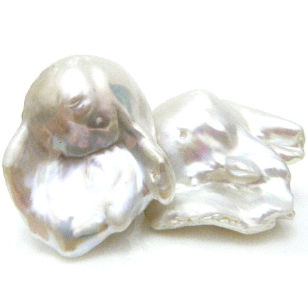 White Large Fireball Pearl Pairs